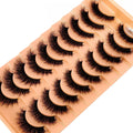 10 Pairs 3D Faux Mink Eyelashes – Handmade Natural Wispy Curly Lash Set